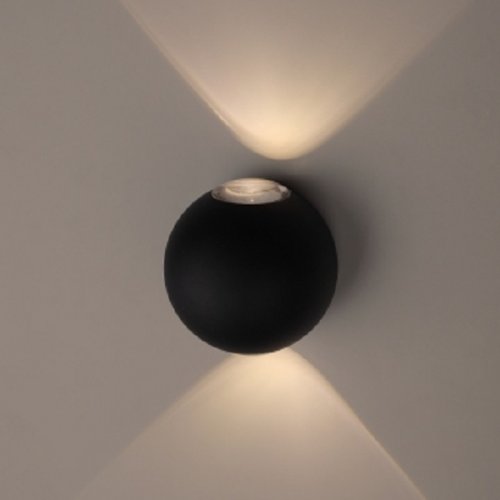 Светильник светодиодный декоративный Эра WL11 BK 2х1Вт Черный IP54 картинка 